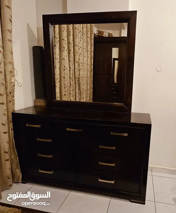 Malaysian solid wood bedroom furniture set in immaculate condition with mattress!!