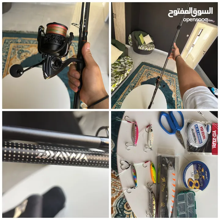 ادوات صيد كاملة غير مستعملة Complete fishing gear, not used