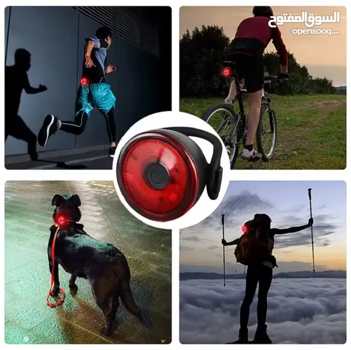 ضوء تنبيهي فاخر للدراجات الهوائية والخوذة led safety bicycle or helmet tail light