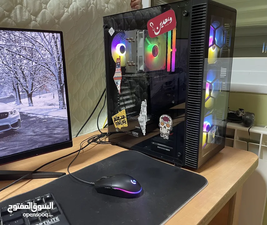 كمبيوتر العاب gaming computer قوي وبحالة الوكالة ممتاز جدا