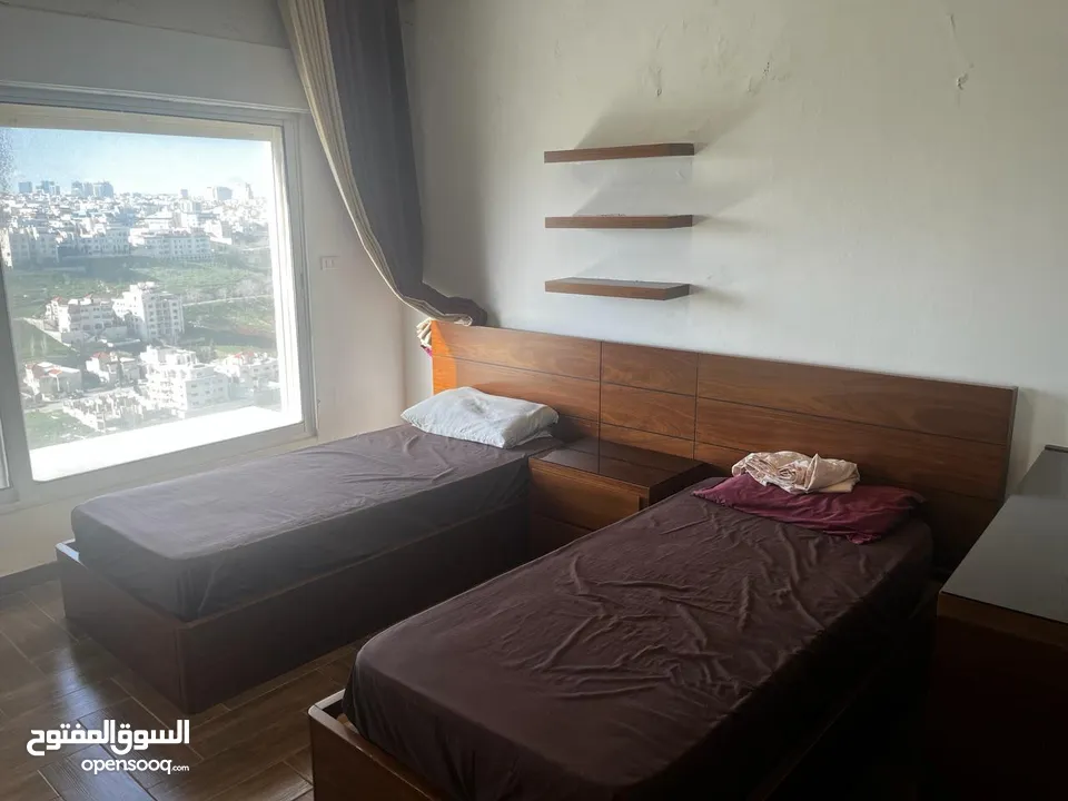 شقة مفروشه روف دوبلكس 3 غرف نوم مع إطلاله رائعة ربوة عبدون