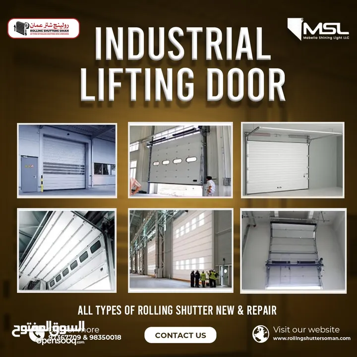 Industrial lifting door's.