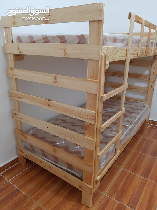 سرير مفرد مع تخت اضافي من الاسفل طابقين مع إمكانية إضافة تخت من الاسفل تفصيل سرير أسرة تخوت