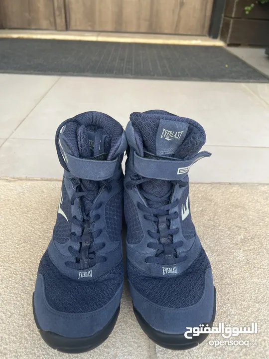 Everlast Elite V2 Navy boxing shoes, size 9(42) حذاء لرياضة الملاكمة ماركة ايفرلاست قياس 42