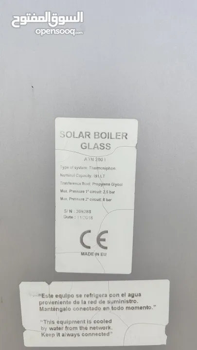 Solar  boiler glass