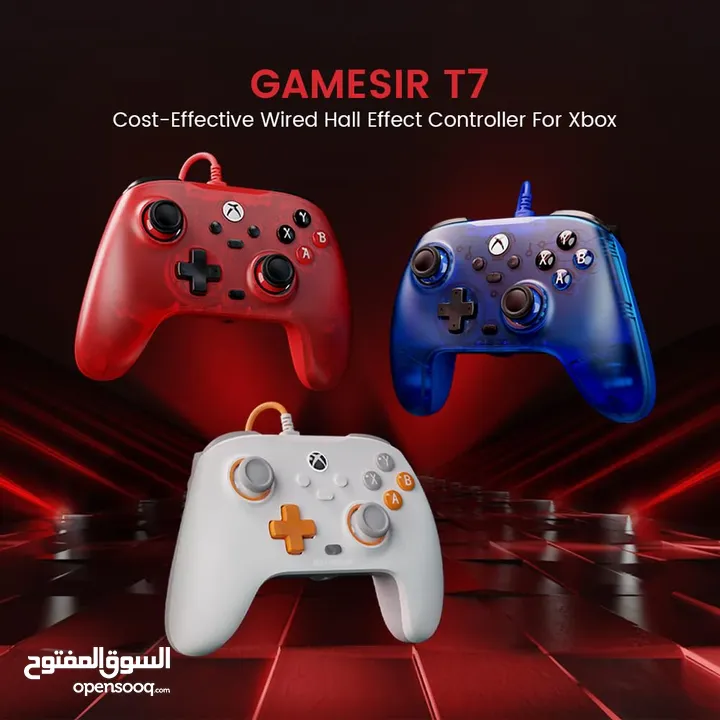 وحدة تحكم سلكية GameSir T7 مع عصا التحكم ذات تأثير Hall، لوحة ألعاب التوصيل والتشغيل لأجهزة Xbox Ser