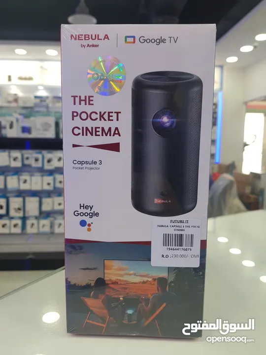 Anker Nebula Capsule 3 Laser Portable Projector Displays 300 ISO Lumens HD  يعرض جهاز العرض الل