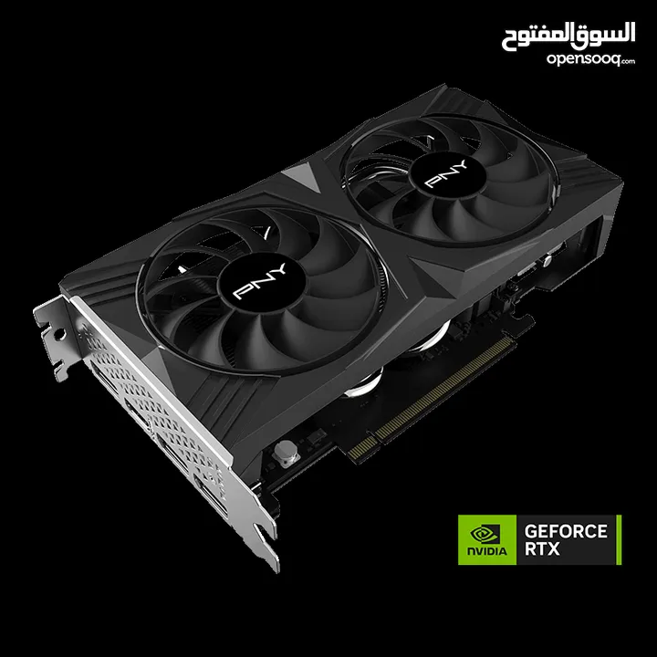 PNY GeForce RTXTM 4060 8GB VERTOTM Dual Fan DLSS 3 كرت شاشة جديد مكفول بسعر حرق