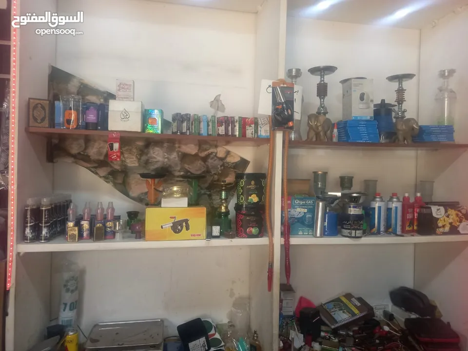 محل لوازم ارجيل وتدخين على خط سرفيس العبداللات كامل مع ديكور وكاميرات مراقبه واجار مقبول جدا