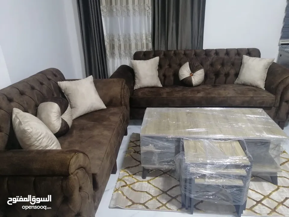 طقم كنب للبيع جديد غير مستخدم