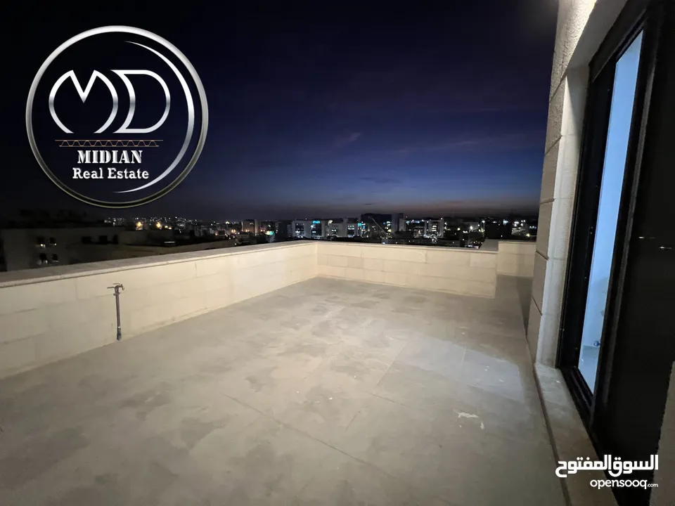 شقة دوبلكس جديدة للبيع ضاحية الامير راشد طابق اخير مع روف مساحة 250م مع ترسات اطلالة جميلة
