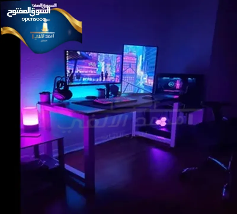 طاولات games مع اناره مخفيه تفصيل مع امكانيه اختيار اللون اللي بناسبك
