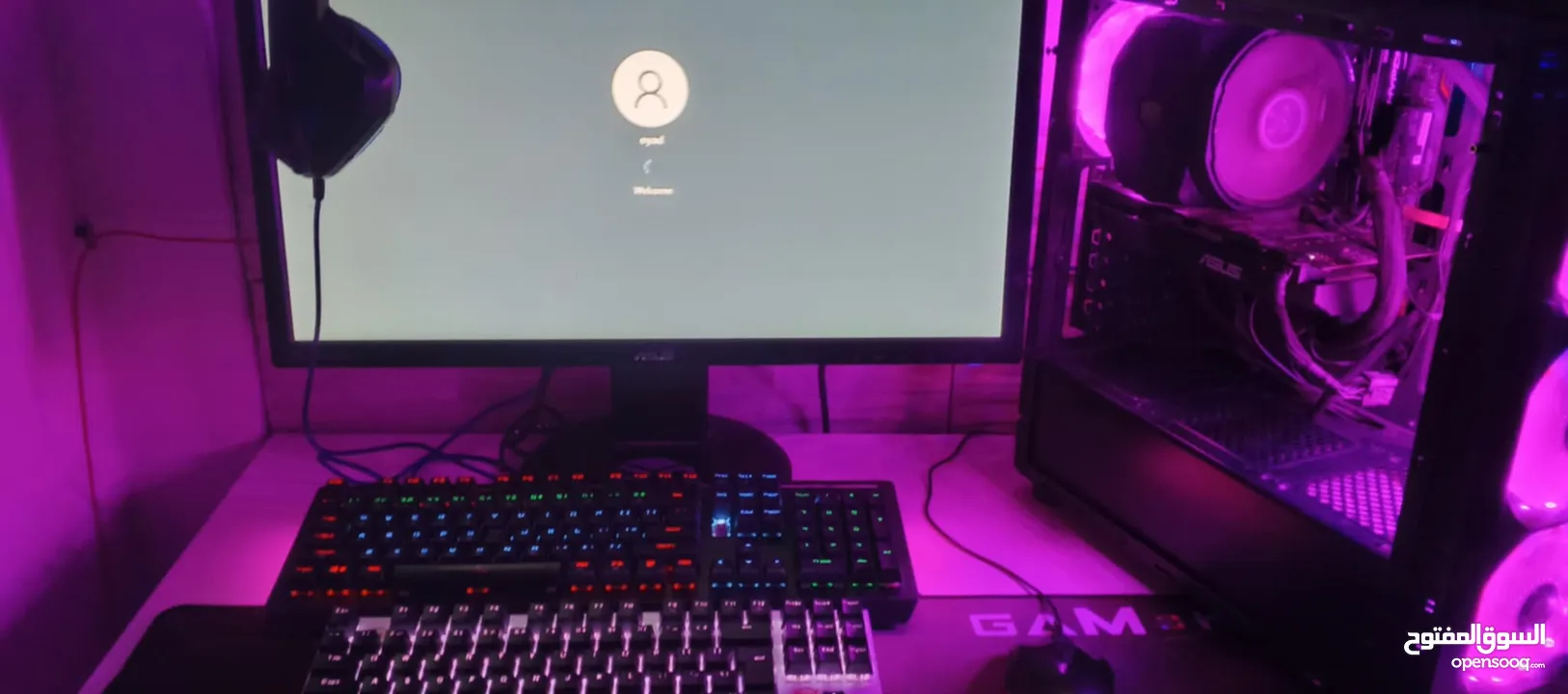 PC GAMING سعر 390قابل للتفاوض   للإستفسار على الرقم بلوصف للاعاب ببجي 120فريم بجوده عاليه