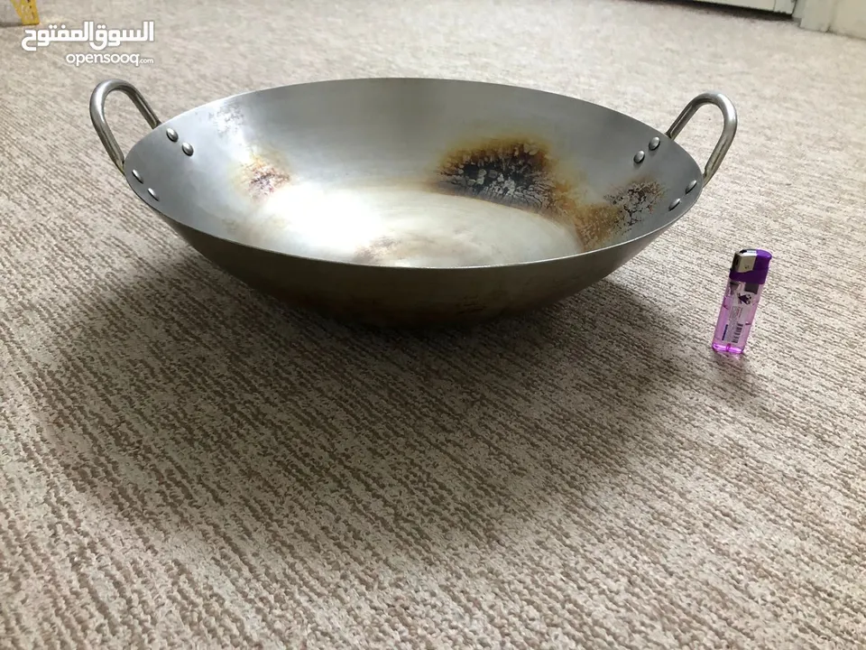 صاج للقلي مع صفاي كبيره