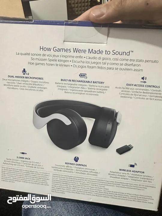 سماعات بلايستيشن 5 موديل Pulse3D جديدة بالكرتونة للبيع بسعر لقطة واحدة PS5 Headset Pulse 3D for sale