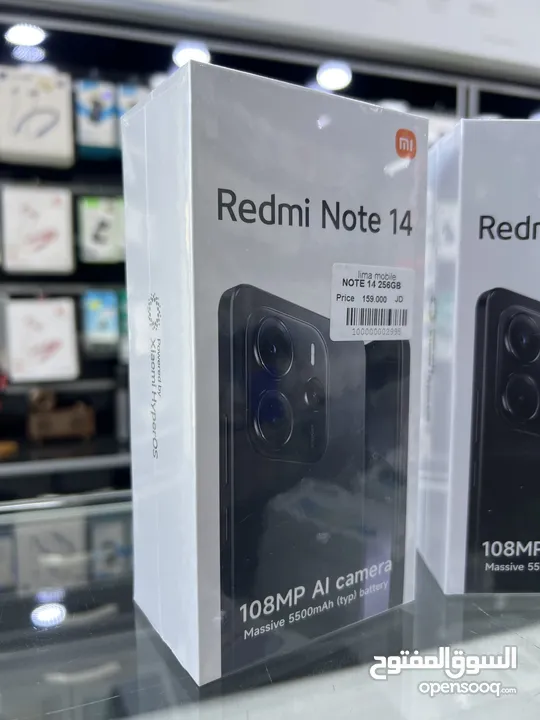 Redmi Note 14 (256 GB / 8 RAM) شاومي نوت 14 جديد كفالة الوكيل الرسمي  كمية محدودة BCI
