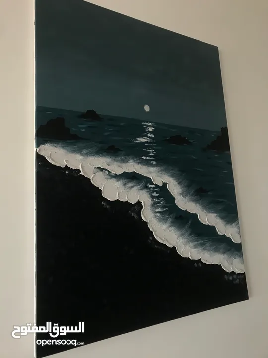 Original Painting - "Nightfall by the Sea"