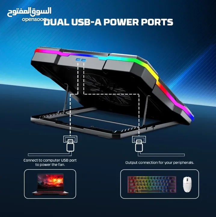 ستاند تبريد لابتوب FANTECH NC22 جديد من BLUE BELT