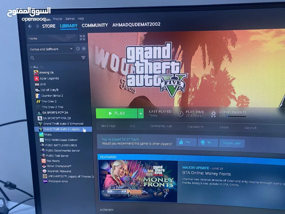 عرض ناري! PC جيمنغ + حساب ستيم + ماوس وكيبورد جيمنغ فقط بـ 180