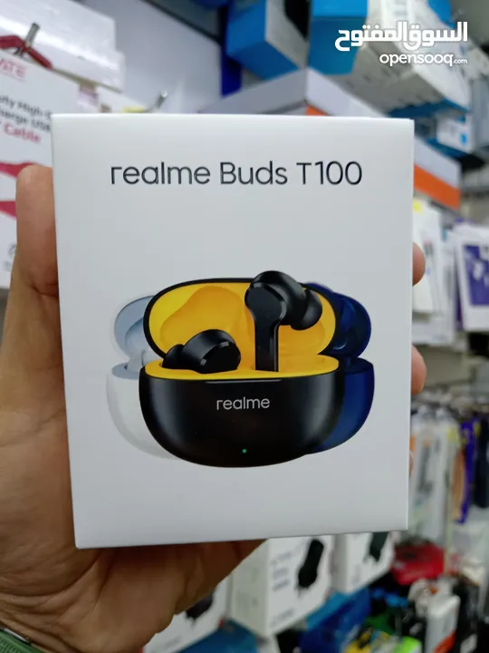 Realme Buds T100     سماعة ريلمي الأصلية كفالة 12 شهر