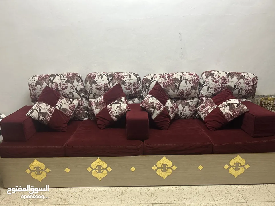 طقم جلوس 12 مقعد الجميع صناديق تخزين مع ديكور شاشة حائط