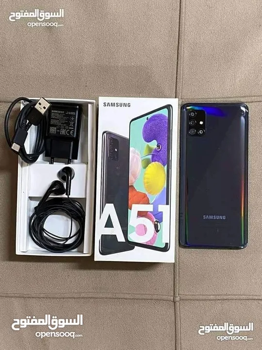 جهاز اخو الجديد Samsung A51 رام 8 جيجا 128 أغراضة والكرتونه الأصلية متوفر توصيل