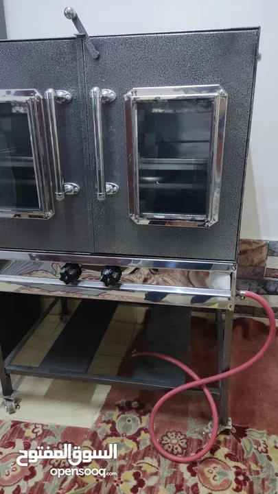 فرن عربي 80*65 مستعمل بحالة الوكالة استعمال منزل 3 مران البيع لدواعي السفر