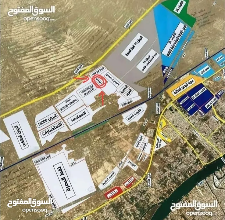 قطعة أرض البيبان الأتصالات على شارع 20 متر