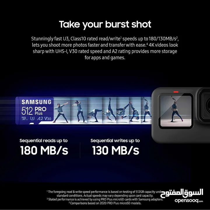 بطاقة ذاكرة سامسونج 512 جيجا برو بلس للكاميرات والموبايلات microsd 512Gb samsung