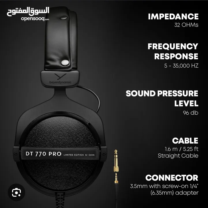 سماعة DT 770 Pro 250 ohm ضمان لمده سنه  One year warrenty