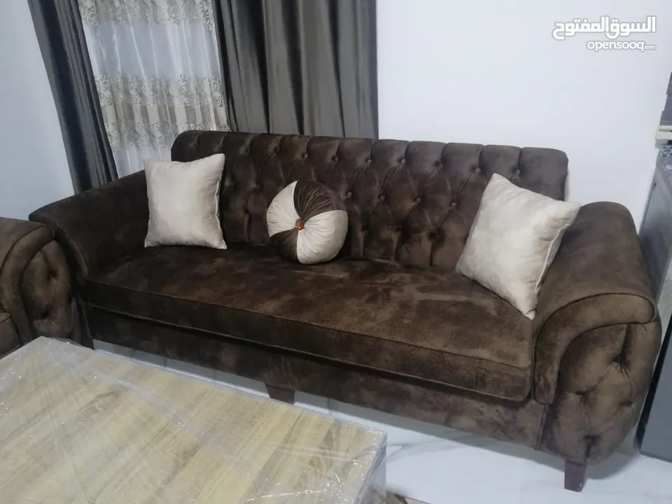 طقم كنب للبيع جديد غير مستخدم