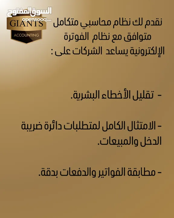 خدمات محاسبية وضريبية بدوام جزئي مع برنامج محاسبي مجاني متوافق مع نظام الفوترة الوطني