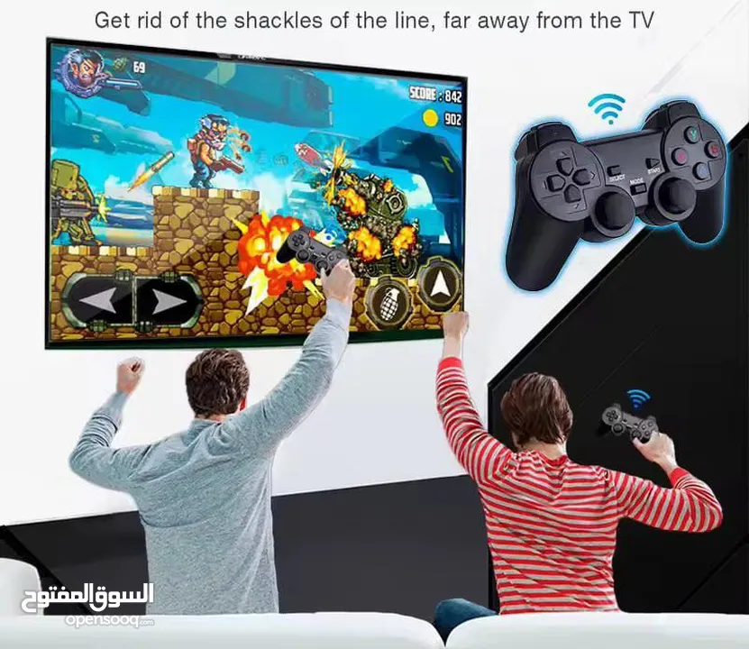 جهاز GAME STICK عشر الاف لعبة   يحتوي  على اكثر من 10,000 لعبة كلاسيكية محملة مسبقاً  جها