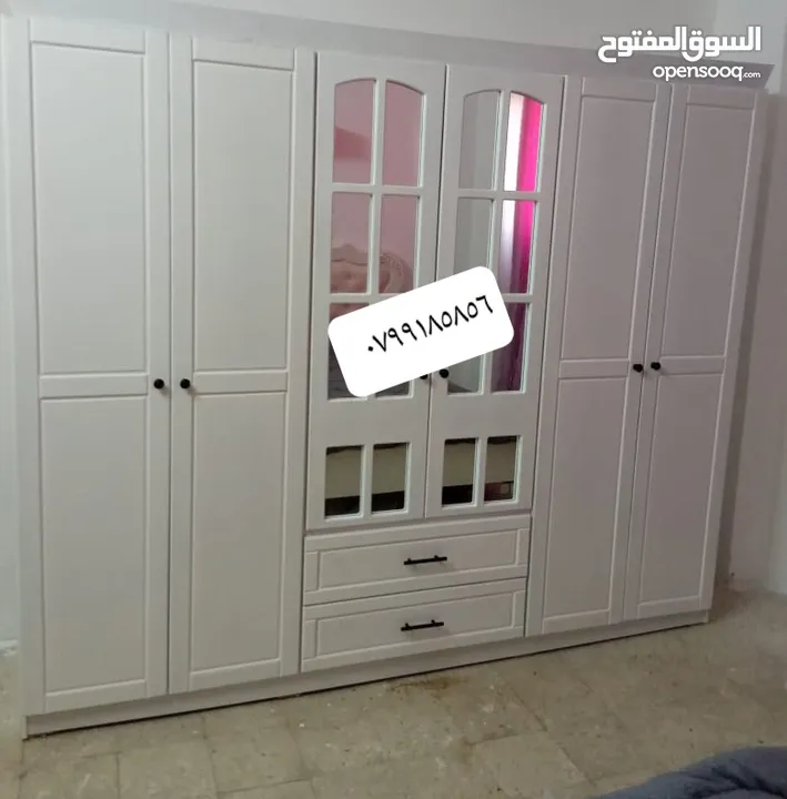 خزائن ملابس خشب لامنيت 18م الون حسب الطلب عرض خاص على جميع اعمالنا معاينه قبل الاستلام