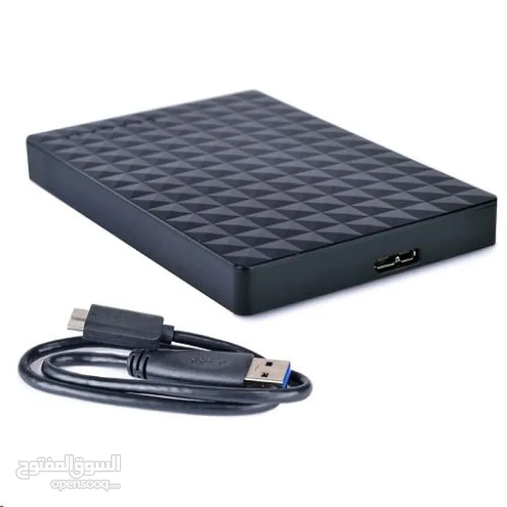 محرك الأقراص الصلبة الخارجي المحمول Seagate Expansion USB 3.0 بسعة 1 تيرابايت، أسود