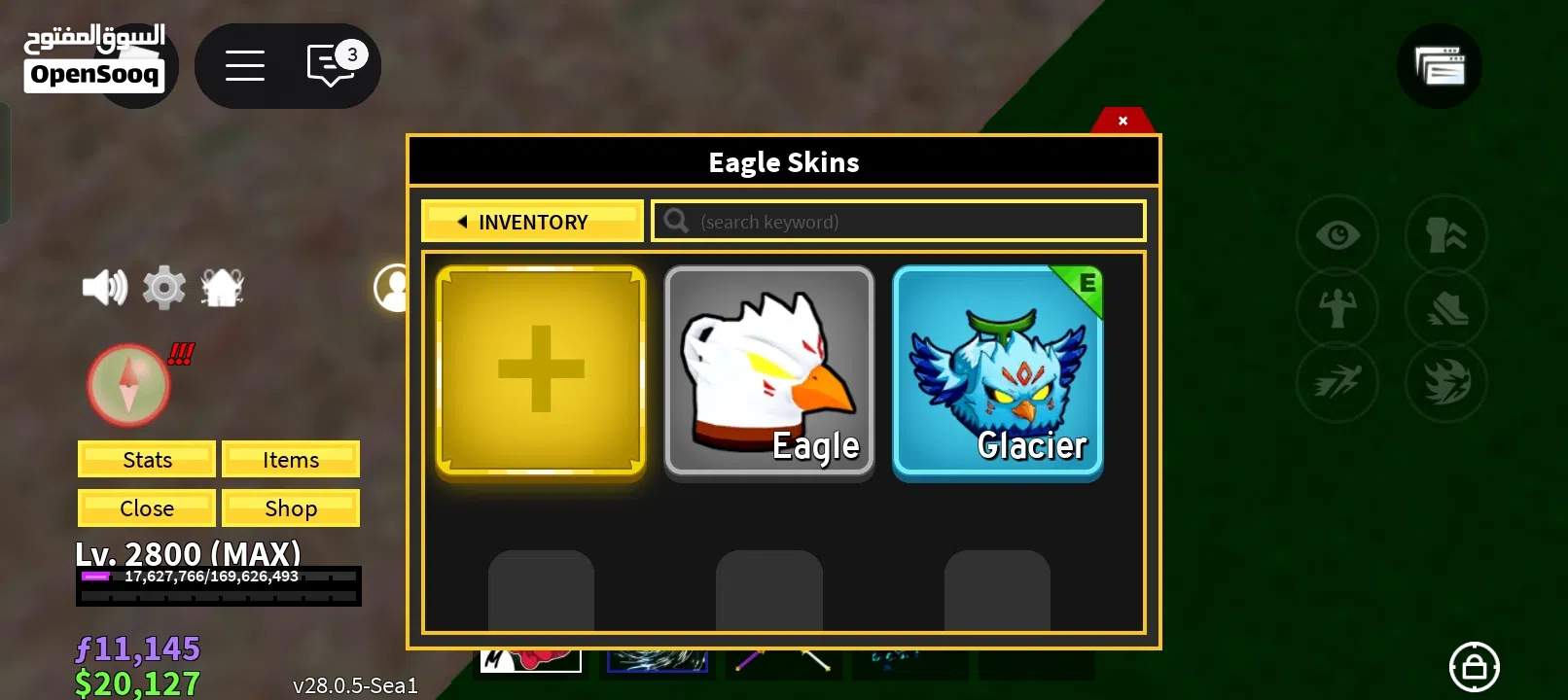 للبيع حساب بلوكس فروت قوي تقريبا كل شي في اللعبه blox fruit account strong for sell