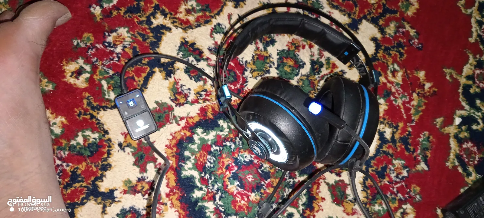 سماعة رأس/سماعة - Armor USB Gaming Headset Realtek Gaming Audio خفيفة الوزن RGB إضاءة إلغاء الضوضاء