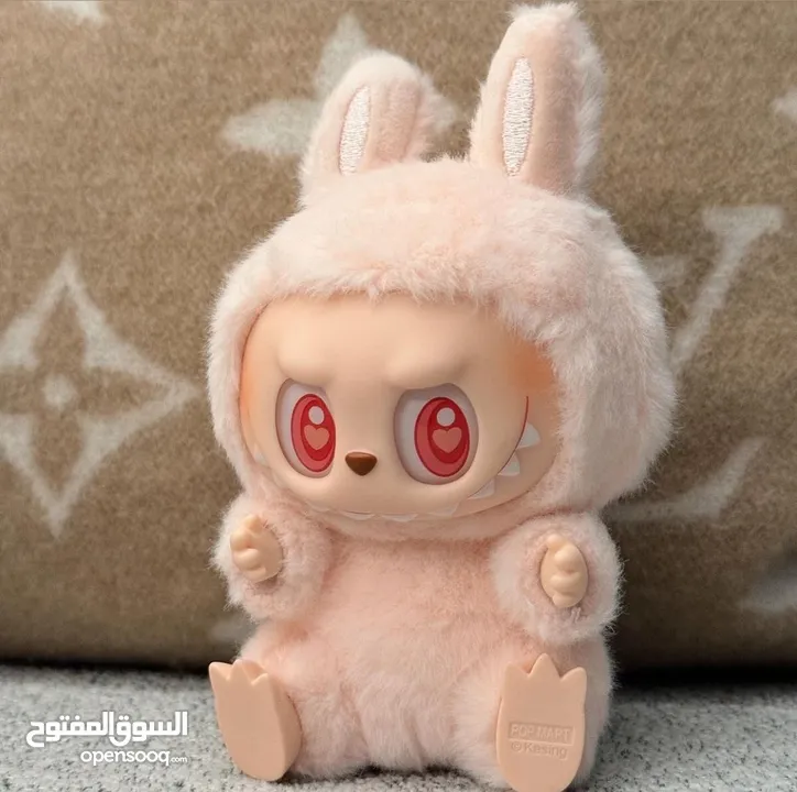 LABUBU light pink “have a seat” collection toy labubu with name card DADA