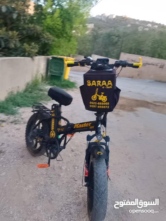 بسم الله موجود بسكليت كهربا عجل عريض جنط مغنيسيوم بسكليت نضيف وحالتو جديده مستعمل مش مهيون بطاريه 48