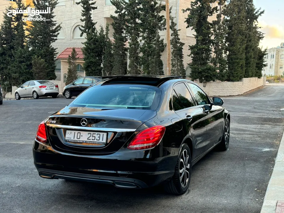 Mercedes C200 2015  فحص كامل فل إضافات بانوراما وارد الوكاله صيانه الوكاله لا تحتاج إلى شيء