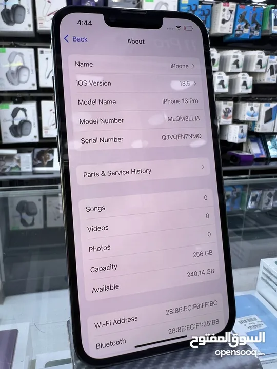 Used iPhone 13 Pro (256) GB  ايفون 13 برو مستعمل بحالة جيدة  256 جيجابايت / بطارية 85٪؜  كفالة فحص