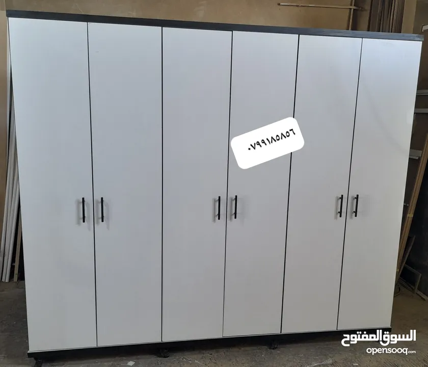 خزائن ملابس خشب لامنيت 18م الون متعددة تفصيل حسب الطلب