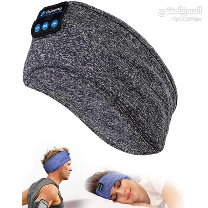 سماعات النوم اللاسلكية (على شكل بندانة)-  - لون سكني Bluetooth Sleep Headphone