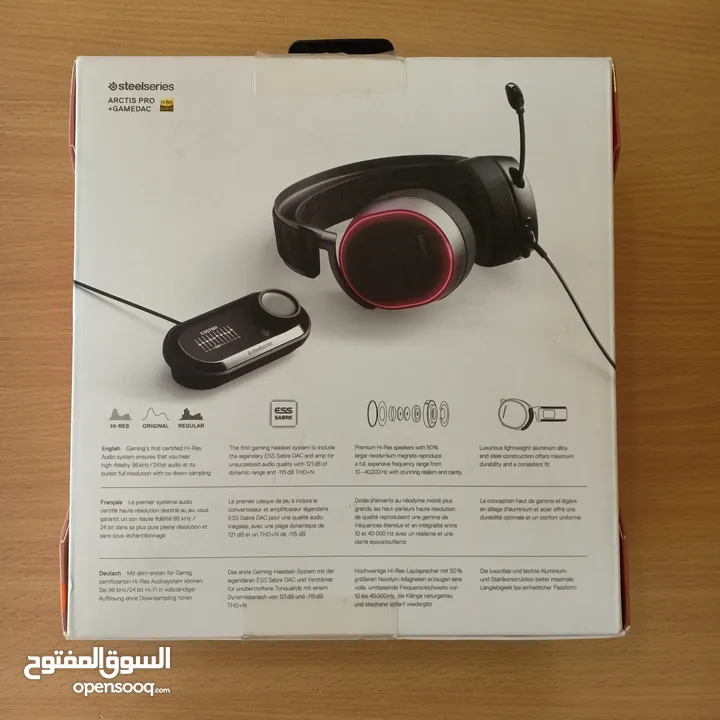 SteelSeries Arctis Pro + GameDAC Wired Gaming Headset - and Amp - PS5/PS4 and PC ستيل سيريز