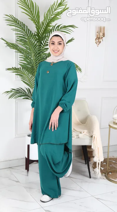 طقم أنيق ومريح للمحجبات للبيع واطقم الستاتي من زارا و بناطيل واسعة ومريحة للبيع اسعار حلوة ومناسبة