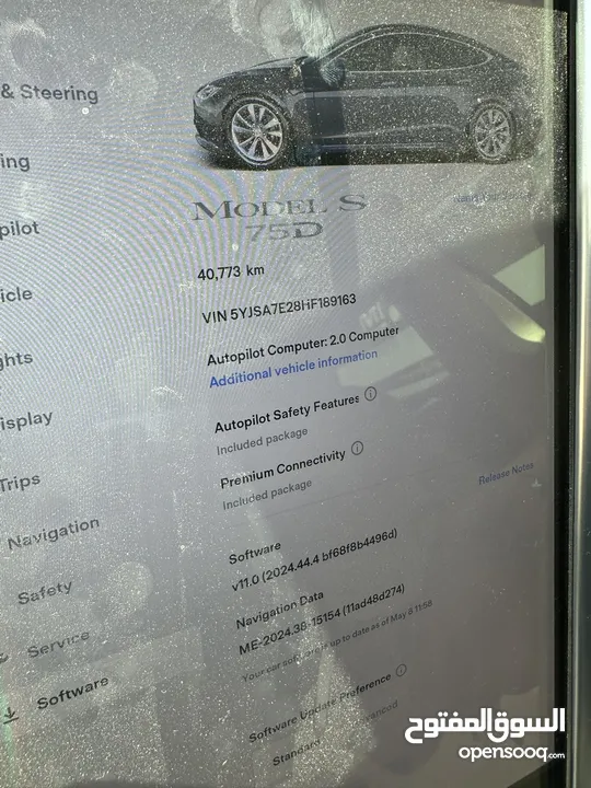 Tesla S75D وارد الوكيل عداد قليل مالك واحد
