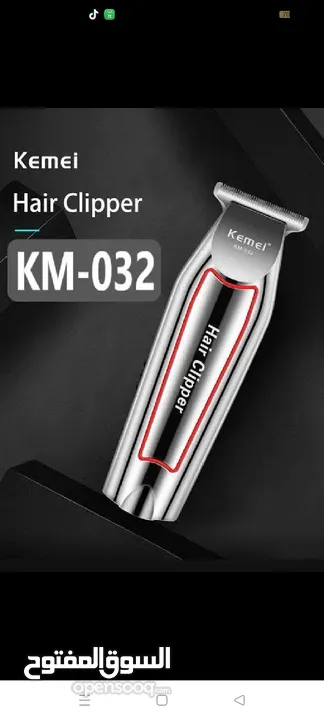 Promotion Tondeuse À Cheveux Sans Fil Rechargeable Gris Corps En Métal KEMEI KM-032