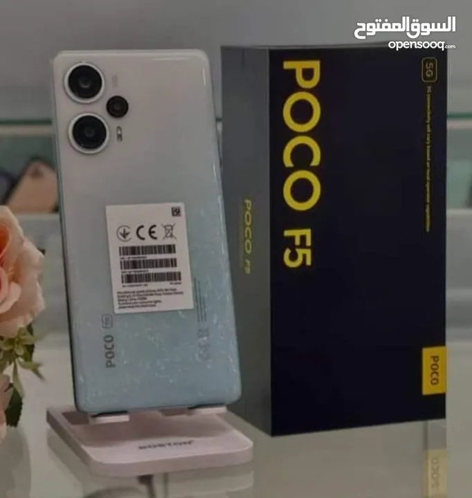 اخو الجديد Poco F5 5G رام 16 جيجا 256 أغراضة والكرتونه الأصلية متوفر توصيل