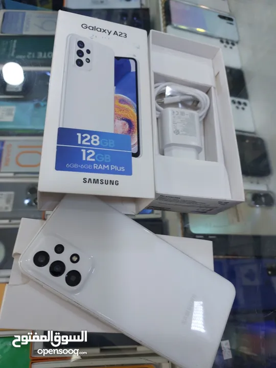 اخو الجديد Samsung A23 رام 12 جيجا 128 أغراضة والكرتونه الأصلية متوفر توصيل وهدية