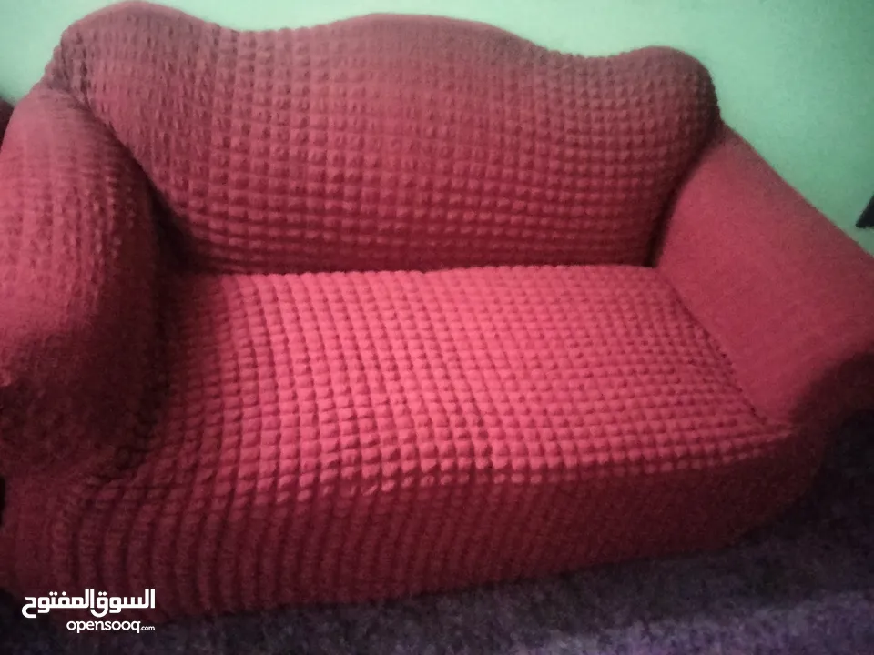 كفر كنب تركي للبيع مستعمل 7 مقاعد  مجوزة وثنائية ومفردتين